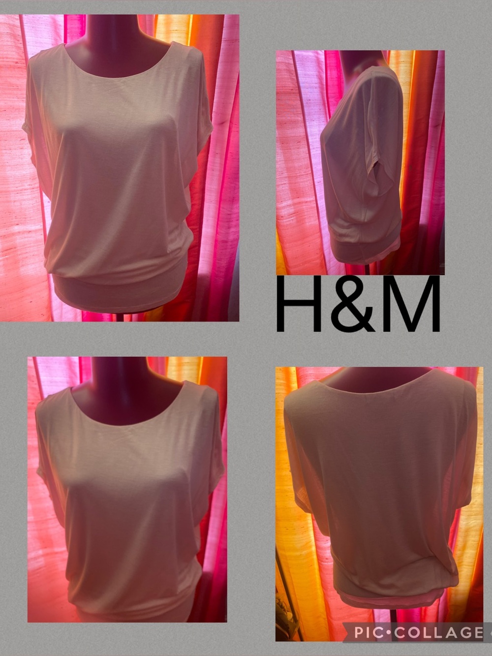 H&M Loose Fitting Top (M) pink blush